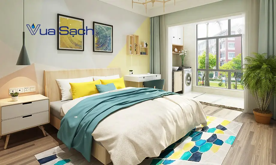 Quy trình giặt nệm của Vua Sạch: Khô nhanh, khử mùi và diệt khuẩn 99%